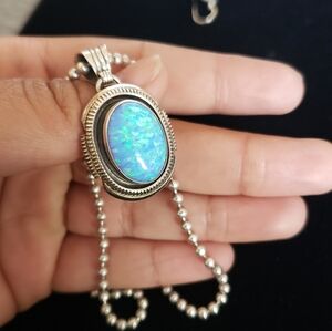 RB 925 Sterling Silver Jewelry Opal Set